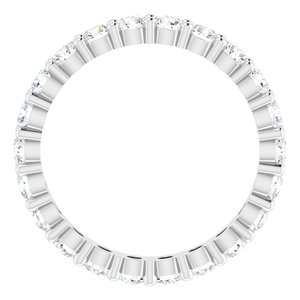 10K White Gold 1 1/3 CTW Natural Diamond Eternity Band Size 5.75