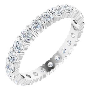 10K White Gold 1 3/8 CTW Lab-Grown Diamond Eternity Band Size 6.5
