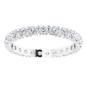 10K White Gold 1 1/2 CTW Natural Diamond Eternity Band Size 9