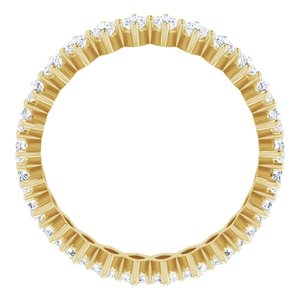 14K Yellow Gold 1 3/4 CTW Natural Diamond Eternity Band Size 4.5