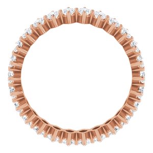 14K Rose Gold 1 3/4 CTW Natural Diamond Eternity Band Size 4.5