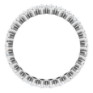 Platinum 1 3/4 CTW Natural Diamond Eternity Band Size 4.5