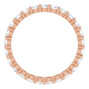 10K Rose Gold 1 1/2 CTW Lab-Grown Diamond Eternity Band Size 8.75