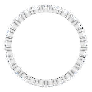 10K White Gold 1 5/8 CTW Natural Diamond Eternity Band Size 8.75