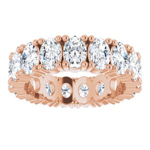 14K Rose Gold 6 3/4 CTW Lab-Grown Diamond Eternity Band Size 9