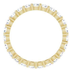 10K Yellow Gold 1 3/8 CTW Natural Diamond Eternity Band Size 6.5