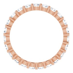 10K Rose Gold 1 3/8 CTW Natural Diamond Eternity Band Size 6.5