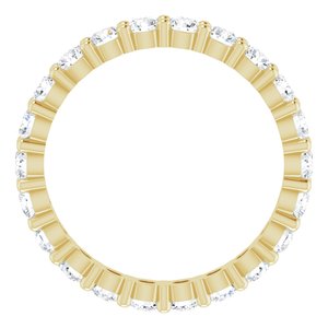 10K Yellow Gold 1 1/3 CTW Natural Diamond Eternity Band Size 6