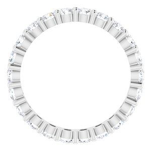14K White Gold 1 1/3 CTW Natural Diamond Eternity Band Size 6
