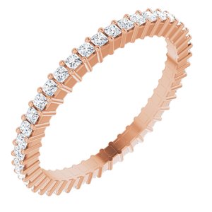 10K Rose Gold 1/2 CTW Lab-Grown Diamond Eternity Band Size 6.5