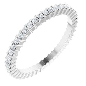 10K White Gold 1/2 CTW Lab-Grown Diamond Eternity Band Size 6.5