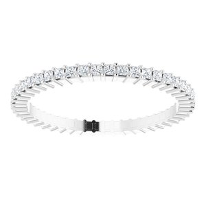 10K White Gold 5/8 CTW Lab-Grown Diamond Eternity Band Size 8.75
