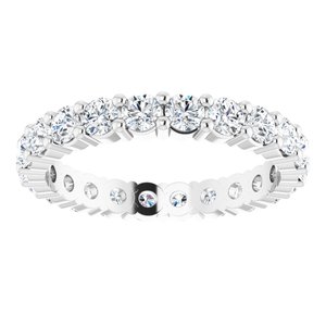 10K White Gold 1 1/3 CTW Natural Diamond Eternity Band Size 5.25