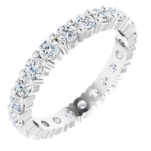 10K White Gold 1 1/3 CTW Natural Diamond Eternity Band Size 5.75