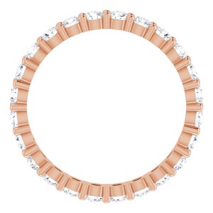 10K Rose Gold 1 3/8 CTW Natural Diamond Eternity Band Size 8.25