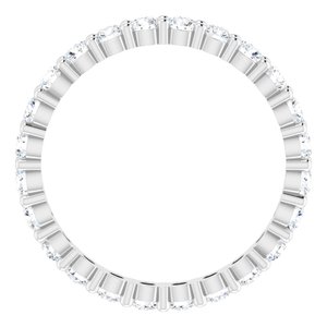 10K White Gold 1 3/8 CTW Natural Diamond Eternity Band Size 8.25