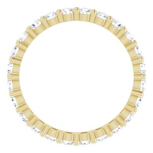 10K Yellow Gold 1 3/8 CTW Natural Diamond Eternity Band Size 8.25
