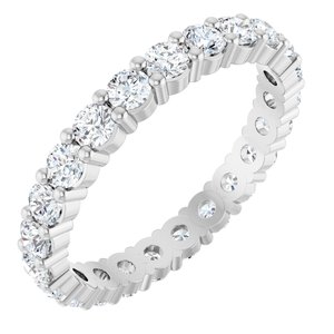 14K White Gold 1 3/8 CTW Natural Diamond Eternity Band Size 7