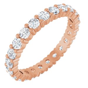 10K Rose Gold 1 3/8 CTW Natural Diamond Eternity Band Size 7
