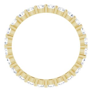 10K Yellow Gold 1 3/8 CTW Natural Diamond Eternity Band Size 7.75