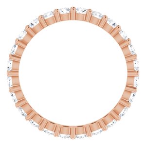 10K Rose Gold 1 3/8 CTW Natural Diamond Eternity Band Size 7.75