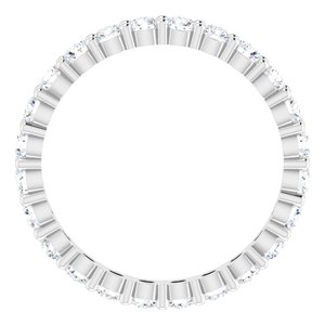 10K White Gold 1 3/8 CTW Natural Diamond Eternity Band Size 7.75