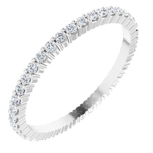 14K White Gold 1/2 CTW Lab-Grown Diamond Eternity Band Size 9