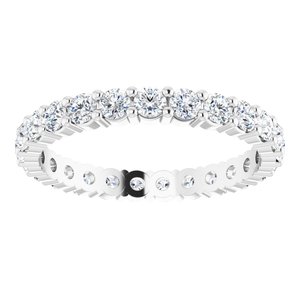 10K White Gold 1 1/2 CTW Lab-Grown Diamond Eternity Band Size 8.5