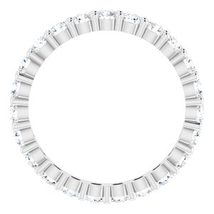 10K White Gold 1 3/8 CTW Natural Diamond Eternity Band Size 6.25