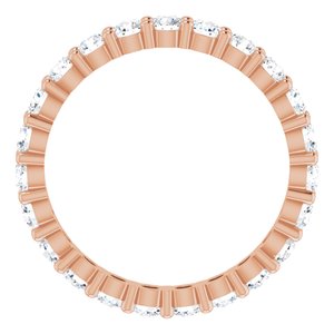 10K Rose Gold 1 3/8 CTW Natural Diamond Eternity Band Size 6.25
