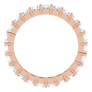 14K Rose Gold 2 1/3 CTW Lab-Grown Diamond Eternity Band Size 6.5