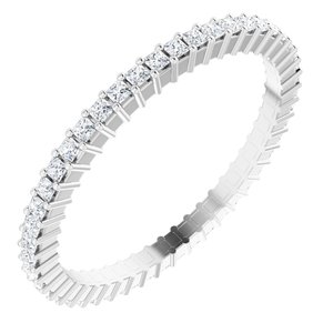 10K White Gold 5/8 CTW Lab-Grown Diamond Eternity Band Size 8.75
