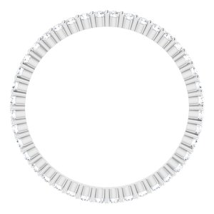 Platinum 1/2 CTW Natural Diamond Eternity Band Size 9