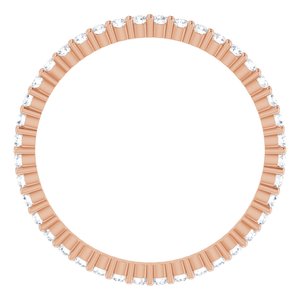 14K Rose Gold 1/2 CTW Lab-Grown Diamond Eternity Band Size 9