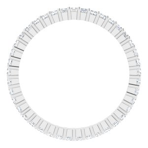 10K White Gold 7/8 CTW Lab-Grown Diamond Eternity Band Size 9