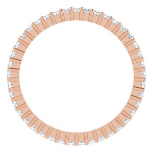 10K Rose Gold 7/8 CTW Lab-Grown Diamond Eternity Band Size 9