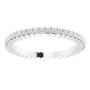 10K White Gold 1/2 CTW Lab-Grown Diamond Eternity Band Size 6.5