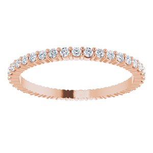 10K Rose Gold 1/2 CTW Natural Diamond Eternity Band Size 8.5