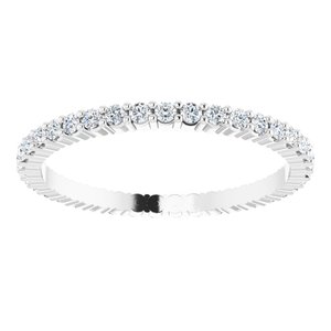 Platinum 1/2 CTW Natural Diamond Eternity Band Size 8.5