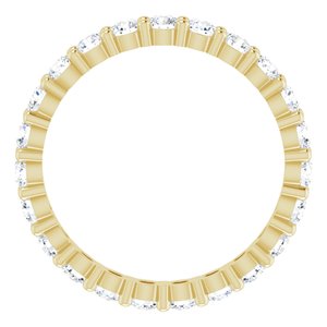 10K Yellow Gold 1 3/8 CTW Natural Diamond Eternity Band Size 7.25