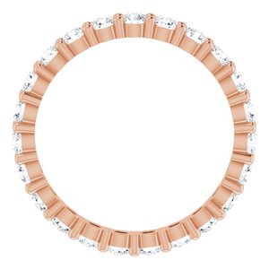 10K Rose Gold 1 3/8 CTW Natural Diamond Eternity Band Size 7.25