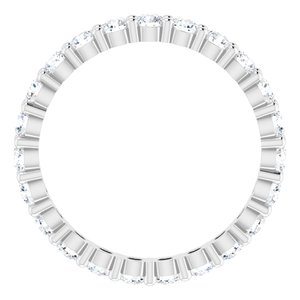 10K White Gold 1 3/8 CTW Lab-Grown Diamond Eternity Band Size 7.25
