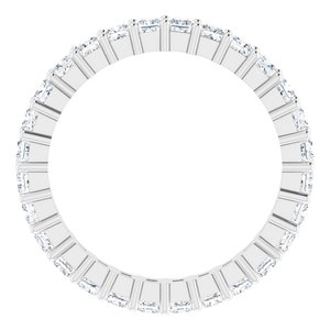10K White Gold 2 CTW Natural Diamond Eternity Band Size 8