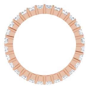 10K Rose Gold 2 CTW Natural Diamond Eternity Band Size 8