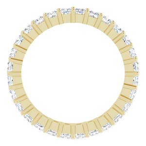 10K Yellow Gold 2 CTW Natural Diamond Eternity Band Size 8