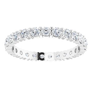 10K White Gold 1 5/8 CTW Natural Diamond Eternity Band Size 8.75