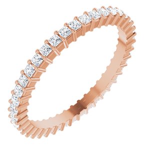10K Rose Gold 7/8 CTW Lab-Grown Diamond Eternity Band Size 9