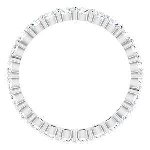 10K White Gold 1 3/8 CTW Natural Diamond Eternity Band Size 8