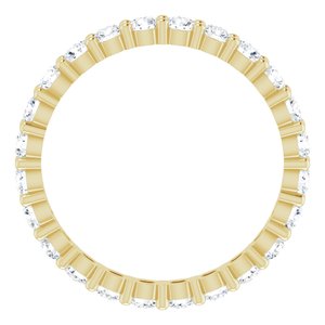 10K Yellow Gold 1 3/8 CTW Natural Diamond Eternity Band Size 8
