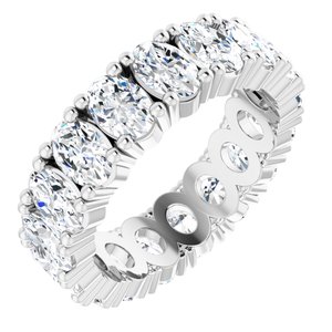 14K White Gold 6 1/3 CTW Natural Diamond Eternity Band Size 9